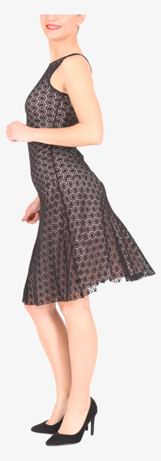 Fit & Flare Cocktail Dress With Black Lace - Photo Shoot #8595302