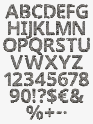 Concrete Erosion Font - Calligraphy #8595999