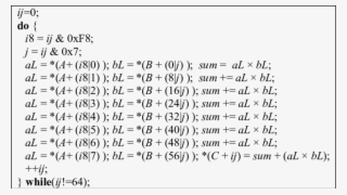 Transformed Matrix Multiplication C-code - Document #8596881