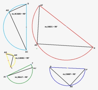 Semi Circle - Pythagoras Theorem With Semicircles #8597487