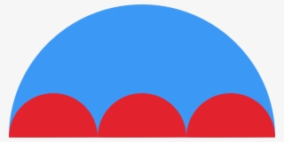 Three Semicircles Are Drawn Inside The Large Semicircle - Circle #8598063