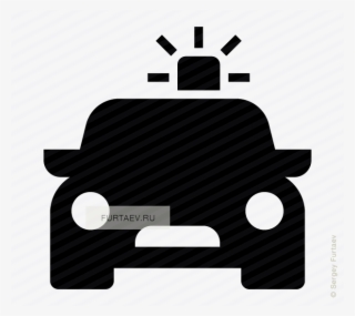 Vector Icon Of Police Car - Illustration #8598368