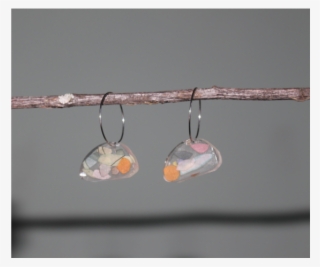 Organic Semi-circle Collage Earrings - Earrings #8598408