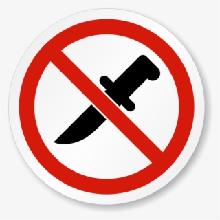 No Knife Iso Prohibition Sign - No Parking Signs Uk #8599220