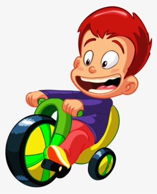Parks & Recreation Parks And Recreation, Kids Boys, - Boy Bicycle Cartoon Png #8599337
