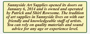 Sunnyside Art Supplies Opened Its Doors On January - Kyolic Green Tea Go! - 30 Capsule #860184