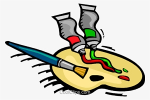 Artists Supplies, Paint, Brushes Royalty Free Vector - Paint Pallet #860668