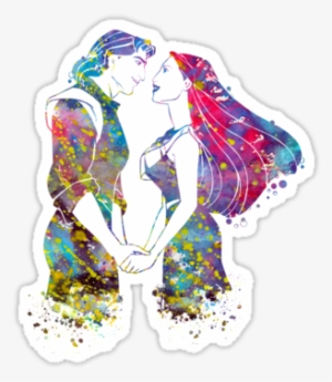 Pocahontas And John Smith Watercolor - Pocahontas #860742