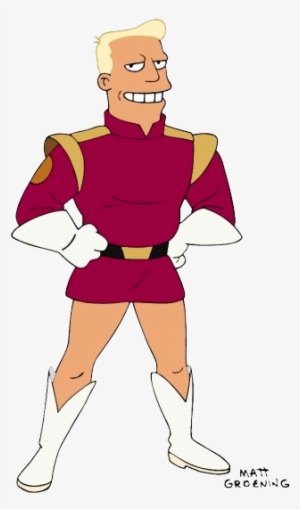 Also Known For Annoying "hot Alien Babes" - Sitcom Futurama Captain Zapp Brannigan Red Uniform #860972