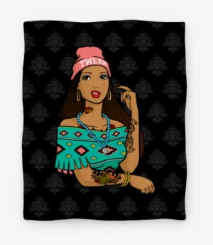 Hipster Pocahontas Blanket - Pocahontas Hipster #860973
