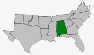 Csa Map Alabama Highlighted - James Buchanan Election Map #861062