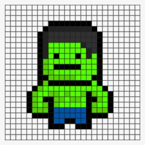 Incredible Hulk Grid - Minecraft Superhero Pixel Art #861285