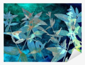 Abstract Watercolor Background And Branch Plant - Branch Plant, Canvas Gallery Wrap #861978