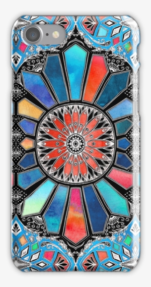 Iridescent Watercolor Brights On Black Iphone 7 Snap #863136