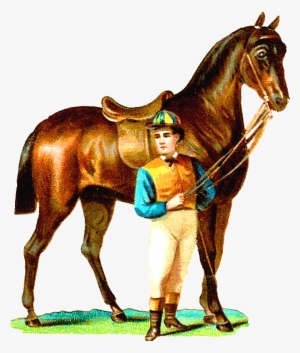 Clip Free Download Horse And Jockey Vintage Transparent - Vintage Horse Racing Png #864368