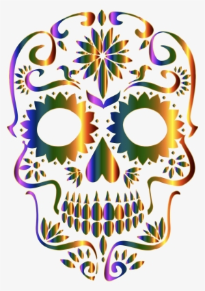 Sugar Skull Clipart Transparent Background - Day Of The Dead Skull Transparent #865076