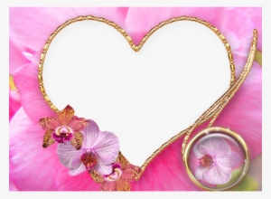 Pink Heart Frames - Wedding Photo Frame Png #865615