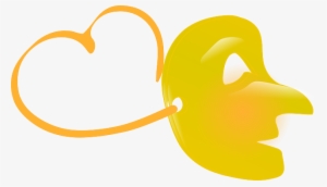 Image Is Of A Yellow Illustrated Masquerade Mask - Mask #865643