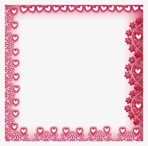 Posted By Amazing Effectz N Frames At - Heart Border Frame Png #865666