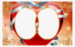 Photoshop Frame For Valentine's Day - Love Couple Frame Png #865697