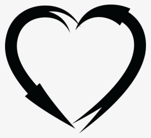 Free Clipart Of A Black And White Heart Frame Of Arrows - Heart Infinity Icon Png #865939