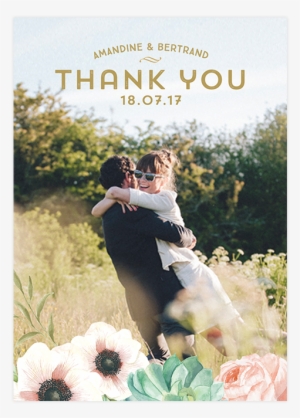 Thank You Card - Remerciement Mariage Fleurs #865984