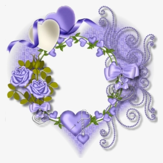 Purple Flower Clipart Round Flower Frame - Transparent Png Tubes Frames Scraps #866014