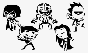 Robin Drawing Cyborg - Raven From Teen Titans Silhouette #866100