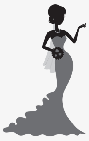 Wedding Dress Clipart Wedding Planner - Silhouette Bride Clipart Png #866101