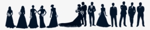 Wedding - Dress - Clipart - Png - Wedding Party Silhouette Png #866255