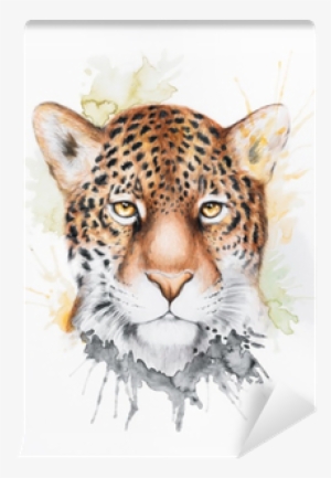 Watercolor Illustration Of A Jaguar Wall Mural • Pixers® - Watercolor Painting #866362