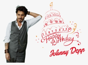 Johnny Depp Png File - Happy Birthday Johnson Cake #866656
