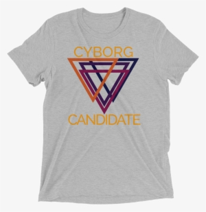Cyborg Candidate Tri Blend T Shirt - Galactic Hero Af - Short Sleeve T-shirt - Inspired #867089