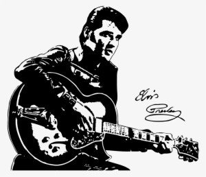 Guitar Clipart Guitar Elvis - Happy Birthday Elvis Fan #867154