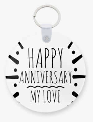 Happy Anniversary Printed Keychain - Vector Graphics #868607