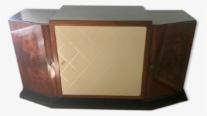 Buffet Art Deco Solid Walnut And Leather - Leather #868697