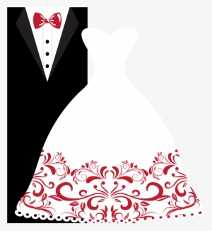 Groom Clipart Bride Groom Dress - Wedding Suit And Gown Vector #868770