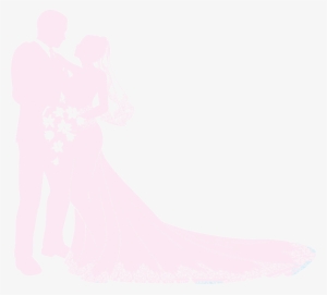 Bride And Groom Silhouettes - Elegant Couple Sticker #868891