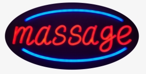Led Neon Rope Strip Indoor Window Display Sign- "massage" - Circle #869318
