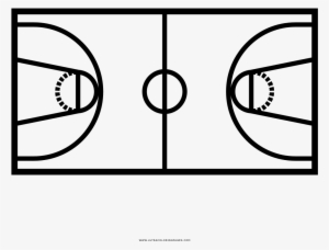 Basketball Court Coloring Page - Dessin De Terrain De Basket #869361