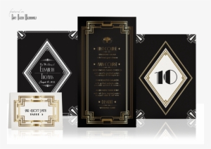 Art Deco Wedding Invitation Ellington - Art Deco Style Invitation #869367