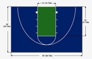 30'x50' Superior Basketball Court - Circle #869489