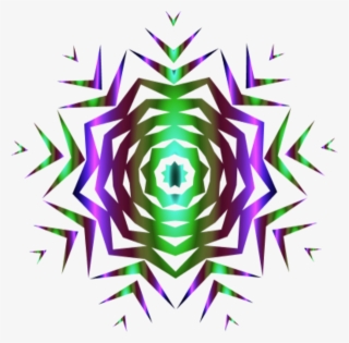 Prismatic Snowflake Vector Clip Art - Clip Art #8603316