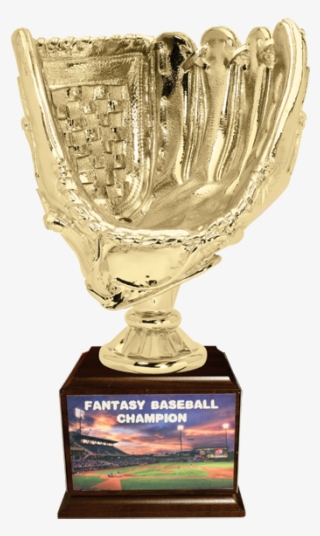 Fantasy Baseball Perpetual Gold Trophy - Baseball Full Size Glove Award Trophy Silver #8603932