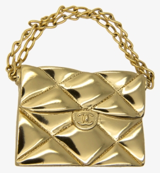 Chanel Bag With Safety Pin , Gold - Handbag #8604158