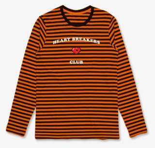 Heartbreak Club Striped Ls - Striped Long Sleeve Png #8605161