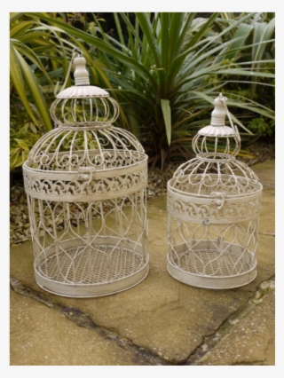 Set Of 2 Metal Bird Cages - Cage #8605191