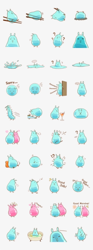 Sell Line Stickers Water Balloon Rabbit File #8605806