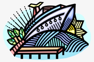 Vector Illustration Of Cruise Ship Or Cruise Liner #8606329