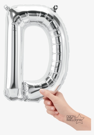 D Silver 16″ Foil Balloon - Rose Gold Letter D #8607117